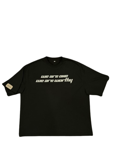 classic boxy cropped tee - we are one. we are worthy.