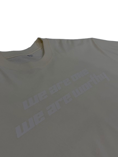 classic boxy cropped tee - we are one. we are worthy.