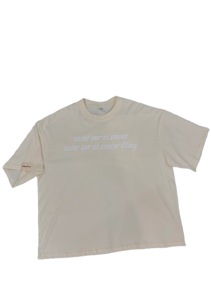 classic boxy cropped tee - we are one. we are worthy.